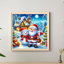 Load image into Gallery viewer, Diamond Painting - Full Round - Santa Claus and snowman (30*30CM)