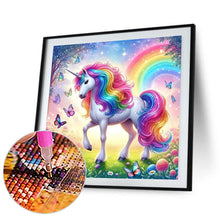 Load image into Gallery viewer, Diamond Painting - Full Round - Rainbow white horse (30*30CM)
