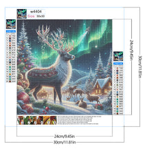 Load image into Gallery viewer, Diamond Painting - Full Round - Elk and Aurora (30*30CM)