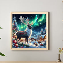 Load image into Gallery viewer, Diamond Painting - Full Round - Elk and Aurora (30*30CM)