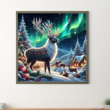 Load image into Gallery viewer, Diamond Painting - Full Round - Elk and Aurora (30*30CM)