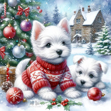 Load image into Gallery viewer, Diamond Painting - Full Round - Christmas West Highland Terrier (30*30CM)