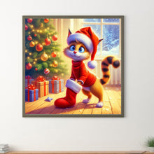 Load image into Gallery viewer, Diamond Painting - Full Round - Christmas cat (30*30CM)