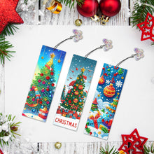 Load image into Gallery viewer, 3Pcs Special Shape Christmas Tree Diamond Painting Bookmark for Adults Beginners