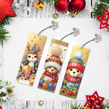 Load image into Gallery viewer, 3Pcs Special Shape Christmas Tree Diamond Painting Bookmark for Adults Beginners