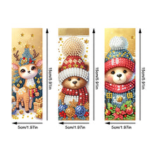 Load image into Gallery viewer, 3Pcs Special Shape Christmas Tree Diamond Painting Bookmark for Adults Beginners