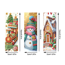 Load image into Gallery viewer, 3Pcs Special Shape Christmas Tree Diamond Painting Bookmark for Adults Beginners