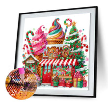 Load image into Gallery viewer, Diamond Painting - Partial Special Shaped - Christmas ice cream house (30*30CM)