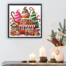 Load image into Gallery viewer, Diamond Painting - Partial Special Shaped - Christmas ice cream house (30*30CM)
