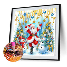 Load image into Gallery viewer, Diamond Painting - Partial Special Shaped - Santa Claus and snowman (30*30CM)