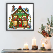 Load image into Gallery viewer, Diamond Painting - Partial Special Shaped - Christmas bookstore (30*30CM)