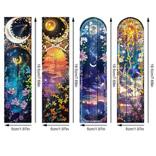 Load image into Gallery viewer, 4Pcs Special Shape Sun Moon Scene DIY Diamond Painting Bookmarks Art Kits
