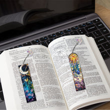 Load image into Gallery viewer, 4Pcs Special Shape Sun Moon Scene DIY Diamond Painting Bookmarks Art Kits