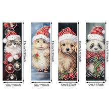 Load image into Gallery viewer, 4Pcs Special Shape Christmas Tree Diamond Painting Bookmark for Reading Day Gift