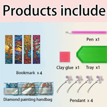 Load image into Gallery viewer, 4Pcs Special Shape Christmas Tree Diamond Painting Bookmark for Reading Day Gift