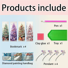 Load image into Gallery viewer, 4Pcs Special Shape Christmas Tree Diamond Painting Bookmark for Reading Day Gift