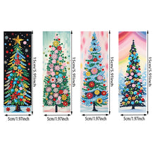 Load image into Gallery viewer, 4Pcs Special Shape Christmas Tree Diamond Painting Bookmark for Reading Day Gift