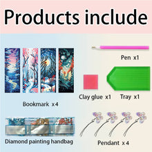 Load image into Gallery viewer, 4Pcs Special Shape Christmas Tree Diamond Painting Bookmark for Reading Day Gift