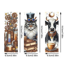 Load image into Gallery viewer, 3Pcs Special Shape Animals 5D DIY Diamond Painting Bookmark for Reading Day Gift