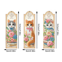Load image into Gallery viewer, 3Pcs Special Shape Animals 5D DIY Diamond Painting Bookmark for Reading Day Gift
