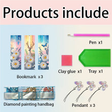 Load image into Gallery viewer, 3Pcs Special Shape Animals 5D DIY Diamond Painting Bookmark for Reading Day Gift