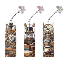Load image into Gallery viewer, 3Pcs Special Shape Animals 5D DIY Diamond Painting Bookmark for Reading Day Gift