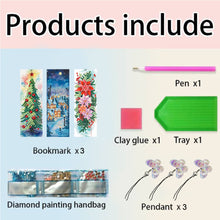 Load image into Gallery viewer, 3Pcs Special Shape Animals 5D DIY Diamond Painting Bookmark for Reading Day Gift