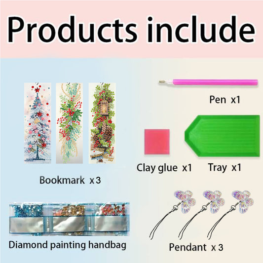 3Pcs Special Shape Animals 5D DIY Diamond Painting Bookmark for Reading Day Gift
