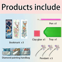 Load image into Gallery viewer, 3Pcs Special Shape Animals 5D DIY Diamond Painting Bookmark for Reading Day Gift