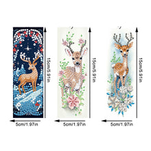 Load image into Gallery viewer, 3Pcs Special Shape Animals 5D DIY Diamond Painting Bookmark for Reading Day Gift