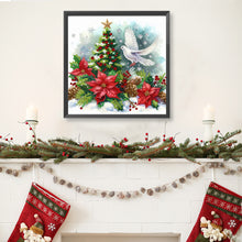 Load image into Gallery viewer, Diamond Painting - Partial Special Shaped - Christmas tree dove (30*30CM)
