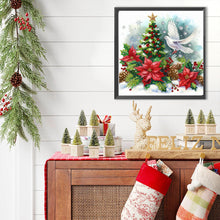 Load image into Gallery viewer, Diamond Painting - Partial Special Shaped - Christmas tree dove (30*30CM)