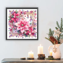 Load image into Gallery viewer, Diamond Painting - Partial Special Shaped - Pink Christmas flower (30*30CM)
