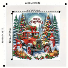 Load image into Gallery viewer, Diamond Painting - Partial Special Shaped - Christmas car (with frame) (22.8*22.8CM)
