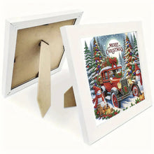 Load image into Gallery viewer, Diamond Painting - Partial Special Shaped - Christmas car (with frame) (22.8*22.8CM)