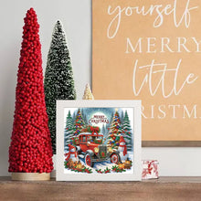 Load image into Gallery viewer, Diamond Painting - Partial Special Shaped - Christmas car (with frame) (22.8*22.8CM)
