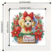 Load image into Gallery viewer, Diamond Painting - Partial Special Shaped - Christmas poodle (with frame) (22.8*22.8CM)
