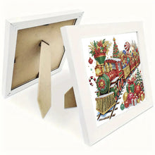 Load image into Gallery viewer, Diamond Painting - Partial Special Shaped - Christmas gift train (with frame) (22.8*22.8CM)