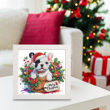 Load image into Gallery viewer, Diamond Painting - Partial Special Shaped - Christmas French bulldog (with frame) (22.8*22.8CM)