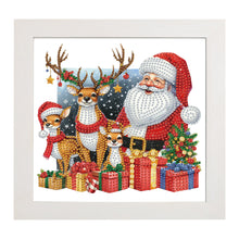 Load image into Gallery viewer, Diamond Painting - Partial Special Shaped - Santa Claus (with frame) (22.8*22.8CM)
