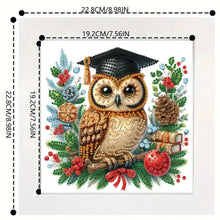 Load image into Gallery viewer, Diamond Painting - Partial Special Shaped - Christmas owl (with frame) (22.8*22.8CM)