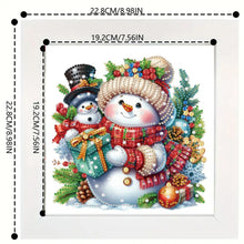 Load image into Gallery viewer, Diamond Painting - Partial Special Shaped - Christmas snowman (with frame) (22.8*22.8CM)