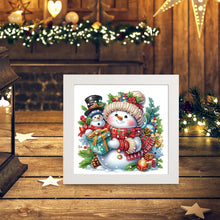 Load image into Gallery viewer, Diamond Painting - Partial Special Shaped - Christmas snowman (with frame) (22.8*22.8CM)