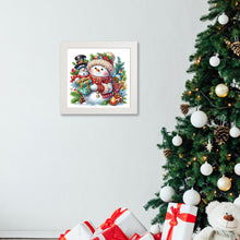 Load image into Gallery viewer, Diamond Painting - Partial Special Shaped - Christmas snowman (with frame) (22.8*22.8CM)