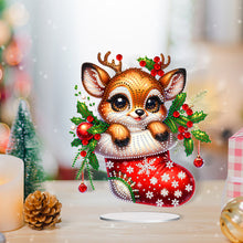 Load image into Gallery viewer, Acrylic Special Shaped Christmas Animals 5D DIY Diamond Art Tabletop Decorations