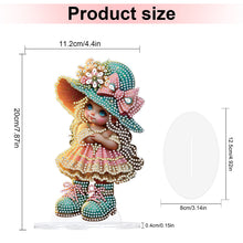 Load image into Gallery viewer, Acrylic Cute Girl Desktop Diamond Painting Art Kits for Home Office Decor