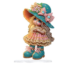 Load image into Gallery viewer, Acrylic Cute Girl Desktop Diamond Painting Art Kits for Home Office Decor