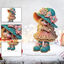 Load image into Gallery viewer, Acrylic Cute Girl Desktop Diamond Painting Art Kits for Home Office Decor