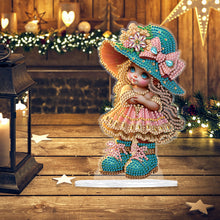 Load image into Gallery viewer, Acrylic Cute Girl Desktop Diamond Painting Art Kits for Home Office Decor