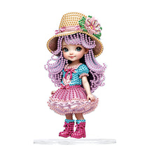 Load image into Gallery viewer, Acrylic Cute Girl Desktop Diamond Painting Art Kits for Home Office Decor